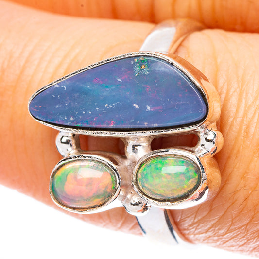 Rare Doublet Opal, Ethiopian Opal Ring Size 8 (925 Sterling Silver) R4379