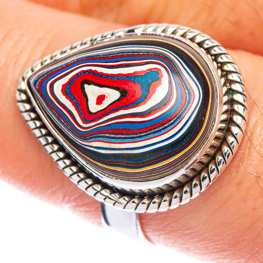 Fordite Ring Size 8 (925 Sterling Silver) R144575