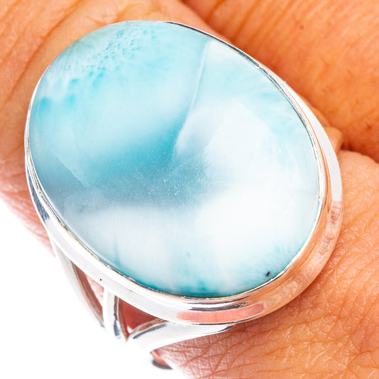 Larimar Ring Size 9 (925 Sterling Silver) R7036