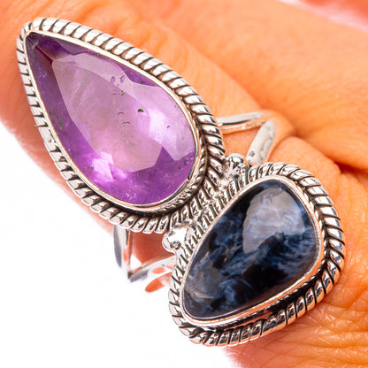 Large Amethyst, Pietersite 925 Sterling Silver Ring Size 9.75 (925 Sterling Silver) RING140389
