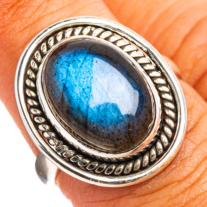 Labradorite Ring Size 6.75 (.925 Sterling Silver)