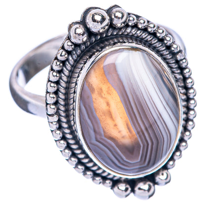Botswana Agate Ring Size 9 (925 Sterling Silver) R144711
