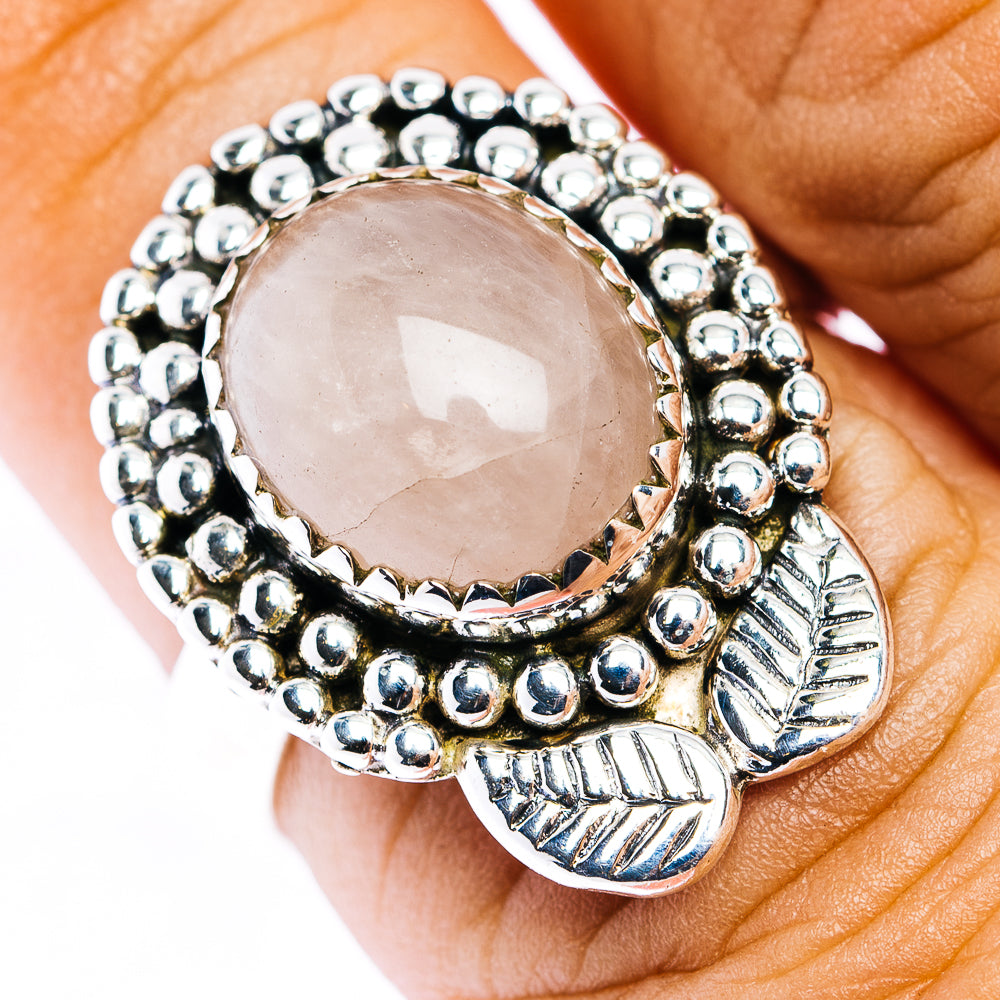 Rose Quartz Ring Size 7 (.925 Sterling Silver)