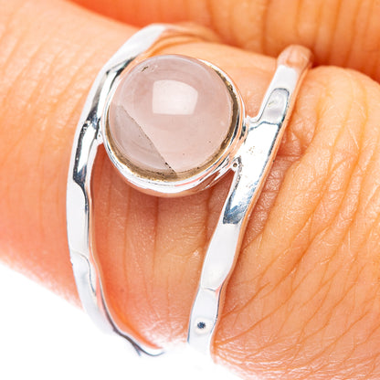 Rose Quartz Dainty Ring Size 6.75 (925 Sterling Silver) R5853