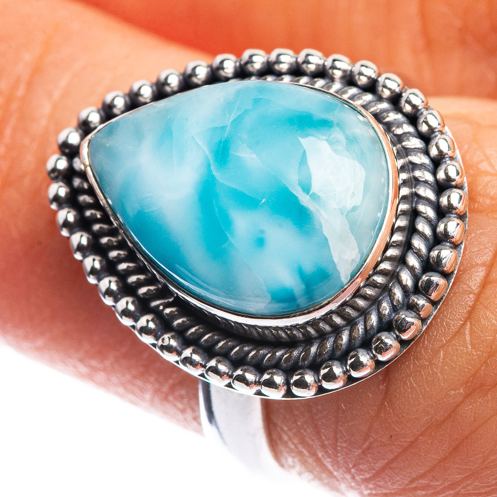 Larimar Ring Size 6 (925 Sterling Silver) R144143