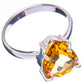 Faceted Citrine Ring Size 8.5 (925 Sterling Silver) R4570
