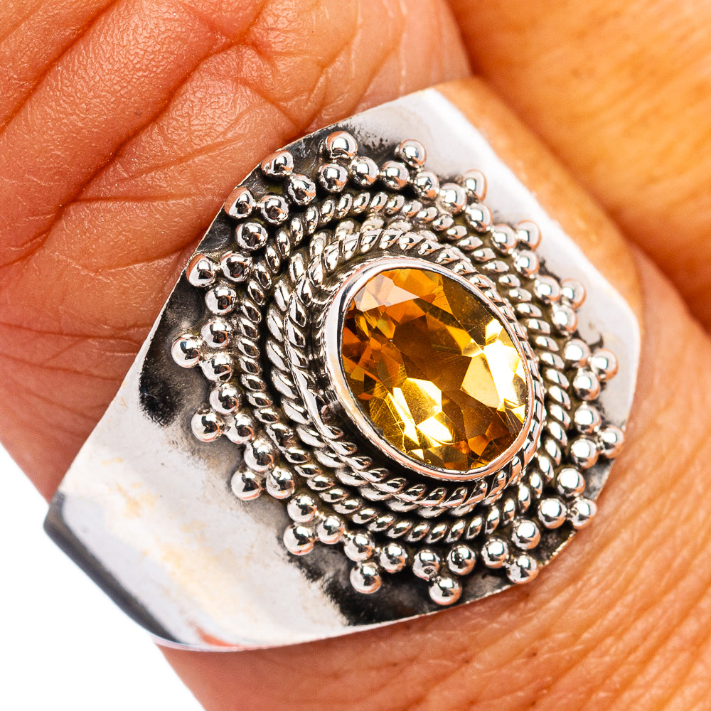 Citrine Ring Size 9 (.925 Sterling Silver)