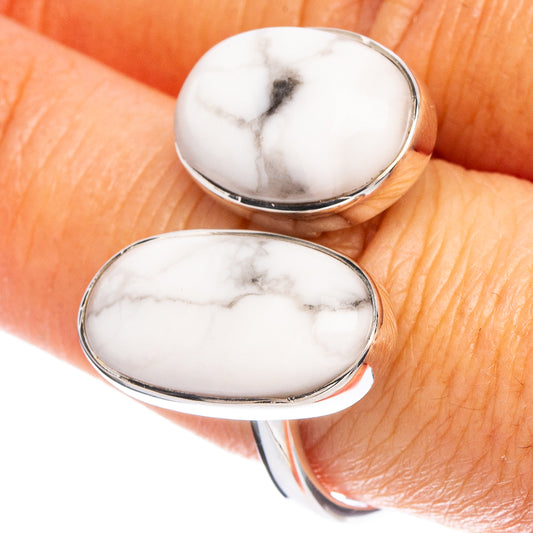 Howlite 925 Sterling Silver Premium Ring Size 9 (925 Sterling Silver) R6588