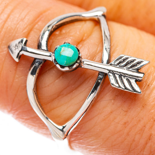 Rare Arizona Turquoise Arrow Ring Size 8.5 (925 Sterling Silver) R2175