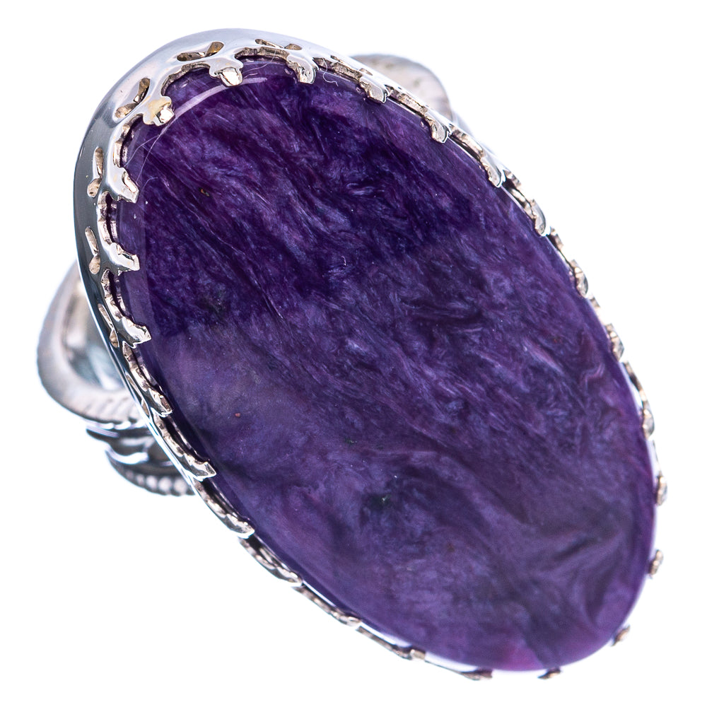 Signature Charoite Ring Size 6.75 (.925 Sterling Silver)
