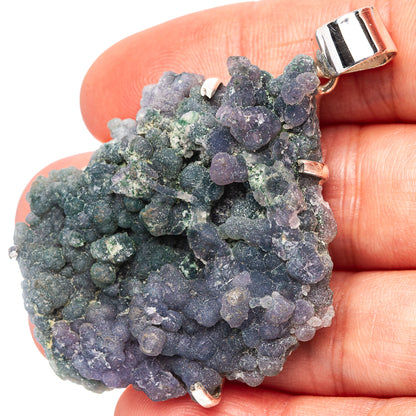 Premium Grape Agate Pendant 2 1/4" (.925 Sterling Silver)