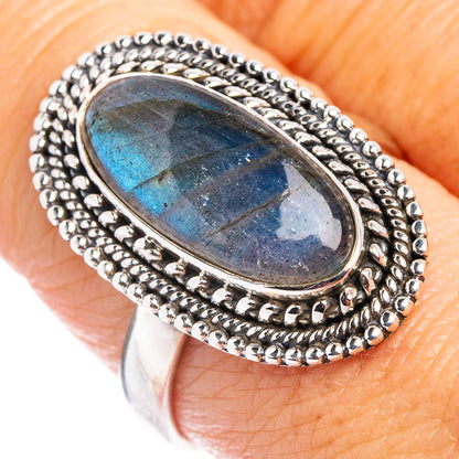 Labradorite Ring Size 8.5 (.925 Sterling Silver)