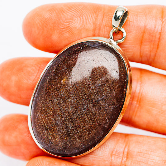 Purple Haze Sunstone Pendant 2" (German Silver)