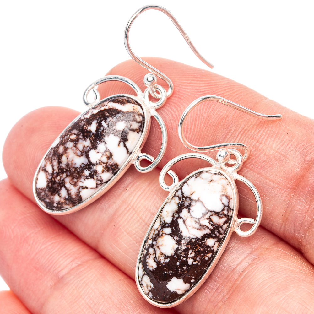•WILD HORSE JASPER KITE• Navajo silver dangle earrings main image 0