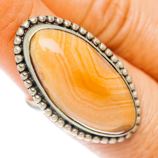 Lake Superior Agate Ring Size 6.75 (German Silver)