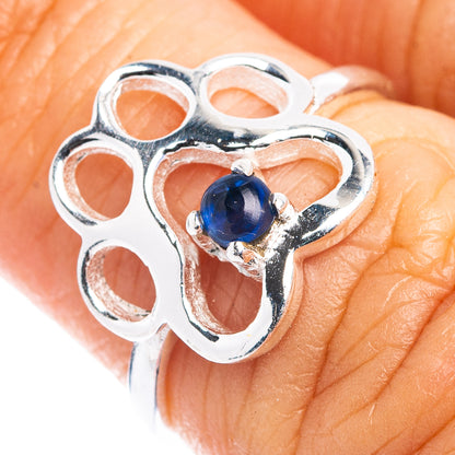 Kyanite Paw Dainty Ring Size 5.75 (.925 Sterling Silver)