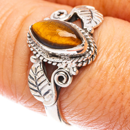 Tiger Eye Ring Size 8 (925 Sterling Silver) R5545