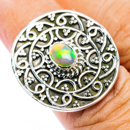 Ethiopian Opal Ring Size 6.5 (.925 Sterling Silver)