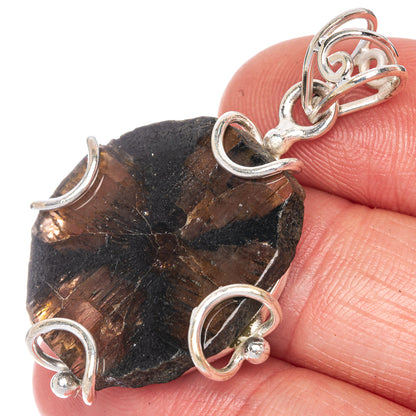 Chiastolite Pendant 1 5/8" (925 Sterling Silver) P40830