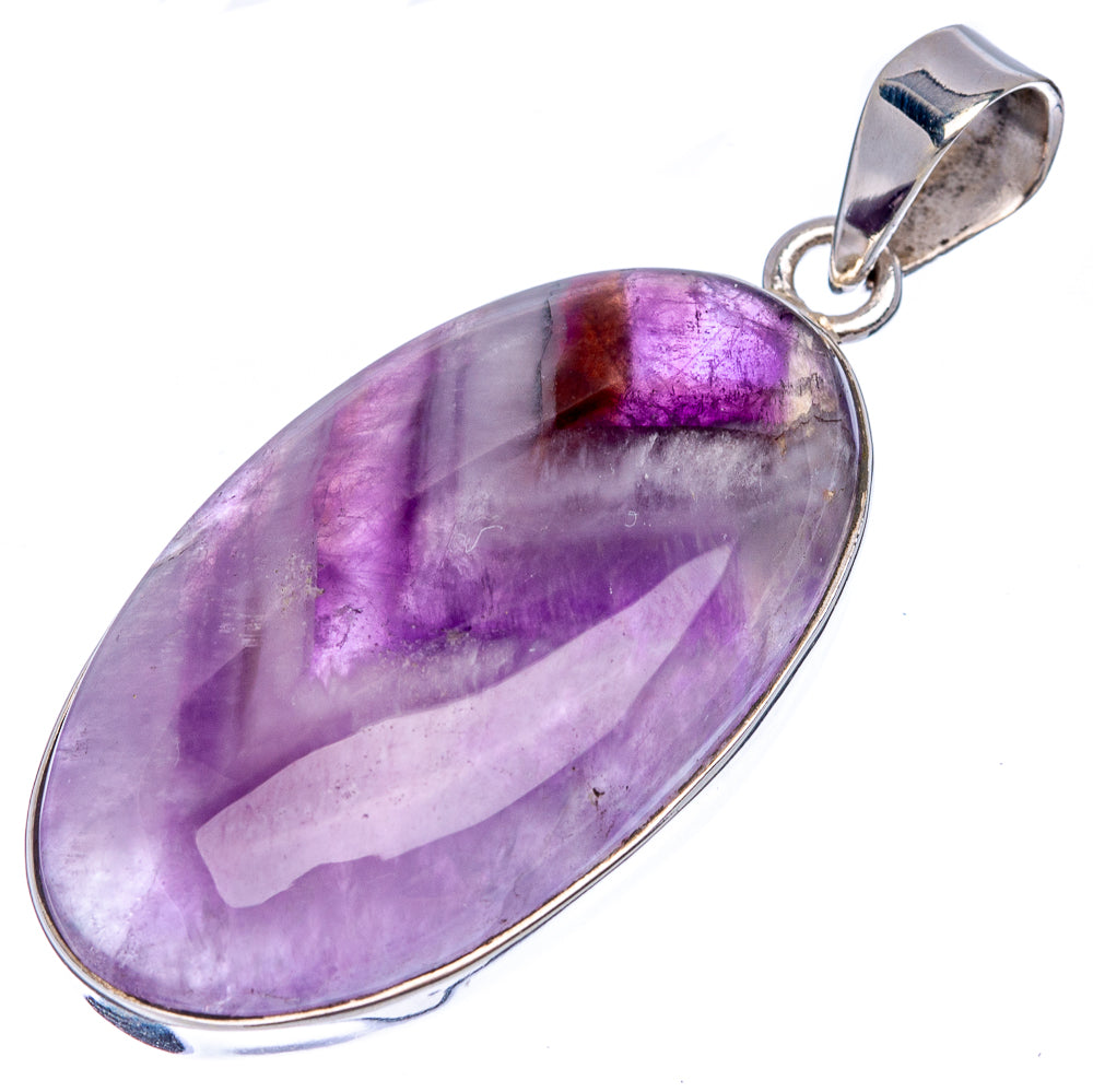 Premium Chevron Amethyst Pendant 1 7/8" (.925 Sterling Silver)