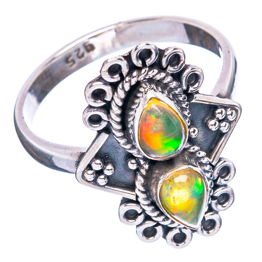 Rare  Ethiopian Opal Ring Size 7.25 (925 Sterling Silver) R3707