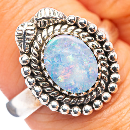 Doublet Opal Ring Size 7.5 (.925 Sterling Silver)