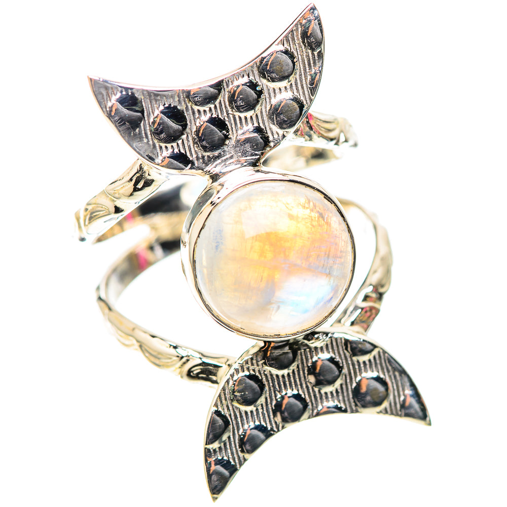 Premium Rainbow Moonstone Ring Size 7 (925 Sterling Silver) RING138251