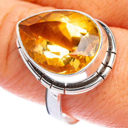 Faceted Citrine Ring Size 9.75 (925 Sterling Silver) R144545