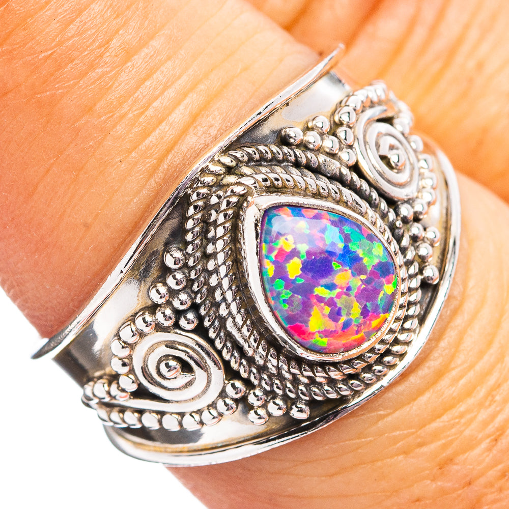 Lab Opal Ring Size 8 (.925 Sterling Silver)