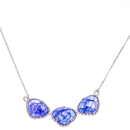 Tanzanite Necklace 17 7/8" (925 Sterling Silver) N90068
