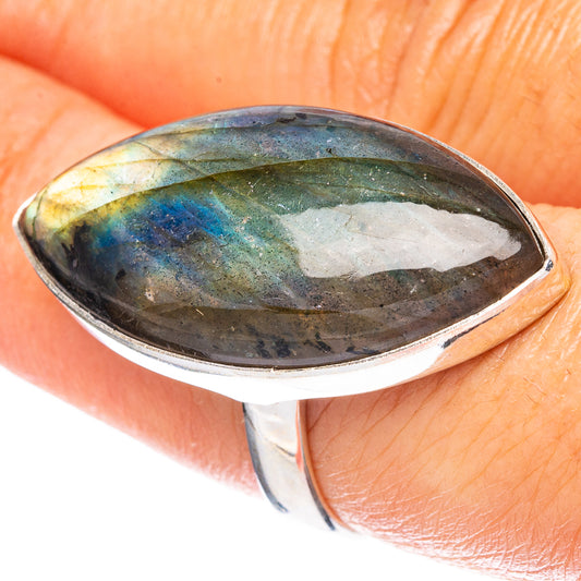 Labradorite Ring Size 7.5 (925 Sterling Silver) R4694