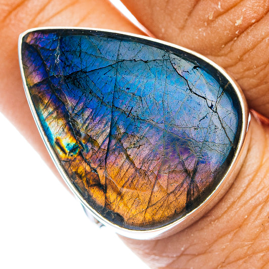 Premium Labradorite Ring Size 9 (.925 Sterling Silver)