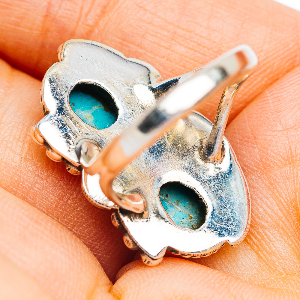 Southwestern Style Kingman Turquoise Ring Size 6.75 (.925 Sterling Silver)