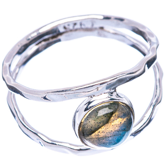 Labradorite Dainty Ring Size 8 (925 Sterling Silver) R5843