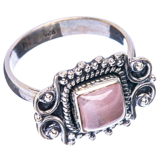 Rose Quartz Dainty Ring Size 7.75 (925 Sterling Silver) R5207