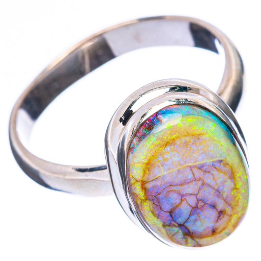Rare Sterling Opal Ring Size 9 (925 Sterling Silver) R4453