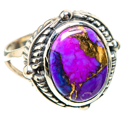 Purple Copper Composite Turquoise Ring Size 10 (925 Sterling Silver) RING138695
