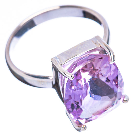 Faceted Amethyst Ring Size 8 (925 Sterling Silver) R4485