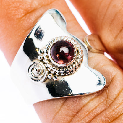 Pink Tourmaline Ring Size 6 Adjustable (.925 Sterling Silver)
