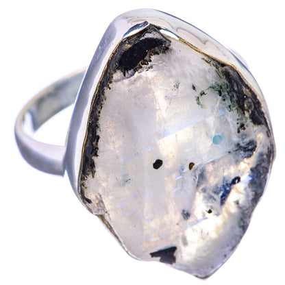 Raw Rainbow Moonstone Ring Size 10.5 (925 Sterling Silver) R142136