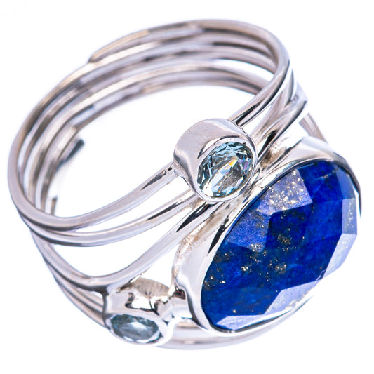 Premium Lapis Lazuli 925 Sterling Silver Ring Size 8.5 Ana Co R3562