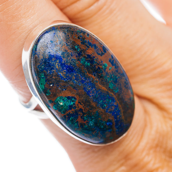Premium Azurite Ring Size 8.5 (.925 Sterling Silver)