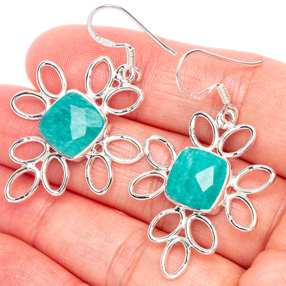 Premium Amazonite Earrings 1 3/4" (925 Sterling Silver) E1188