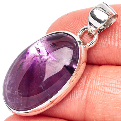 Star Amethyst Pendant 1 3/8" (925 Sterling Silver) P42457