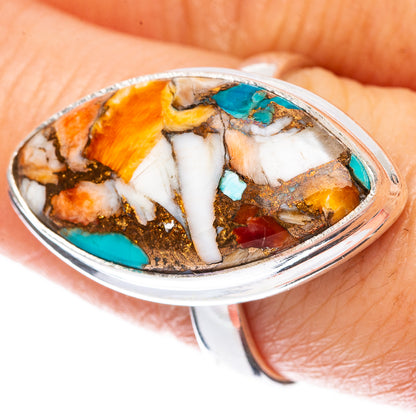 Spiny Oyster Turquoise Ring Size 8.75 (925 Sterling Silver) R3133