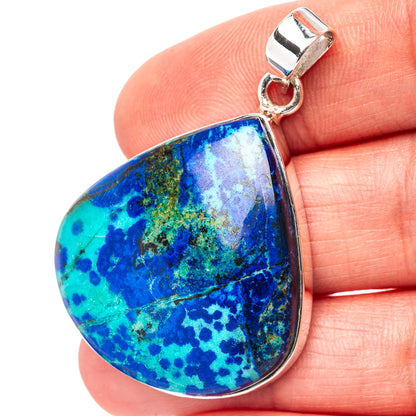 Premium Blue Bird Azurite Pendant 1 3/4" (.925 Sterling Silver)