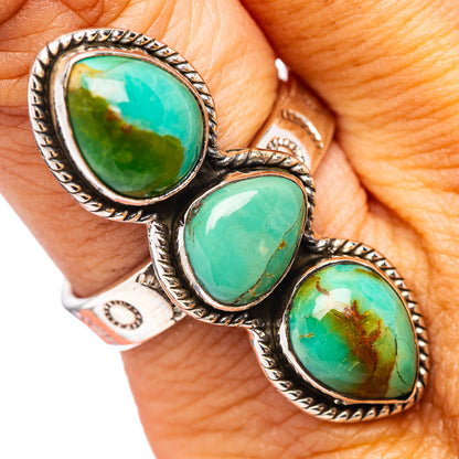 Exclusive Mohave Turquoise Ring Size 8 Adjustable (.925 Sterling Silver)