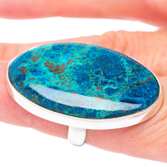 Large Premium Shattuckite Ring Size 6 Adjustable (.925 Sterling Silver)