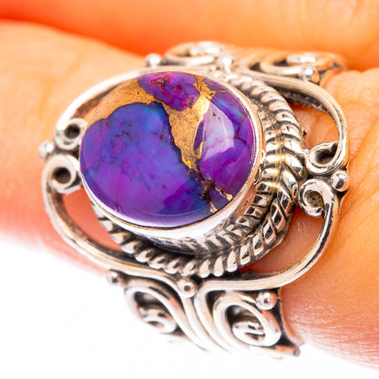 Purple Copper Composite Turquoise Ring Size 6.25 (925 Sterling Silver) R141491
