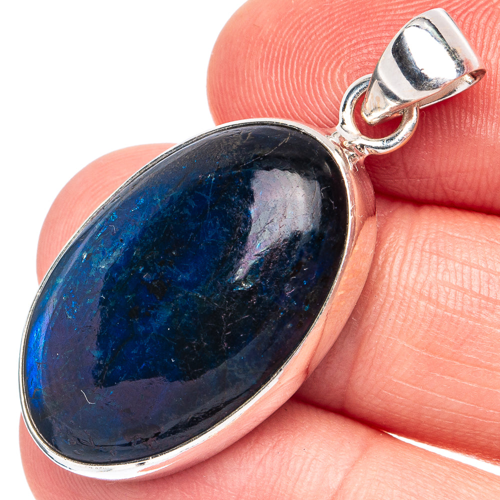 Blue Labradorite Pendant 1 1/2" (925 Sterling Silver) P45163